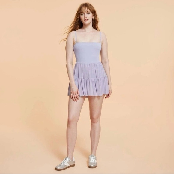 NWT BLOGILATES LAVENDER BALLERINA TANK DRESS SZ SMALL - Picture 1 of 6